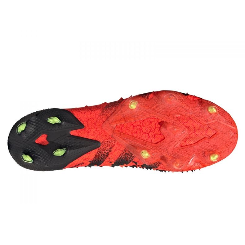 Chuteiras Adidas Predator Freak + Fg M FY6238 laranjas e tintos 2