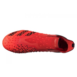 Chuteiras Adidas Predator Freak + Fg M FY6238 laranjas e vermelhos 3