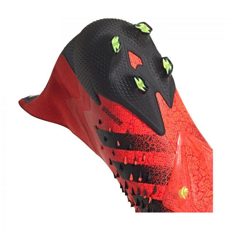 Chuteiras Adidas Predator Freak + Fg M FY6238 laranjas e vermelhos 5