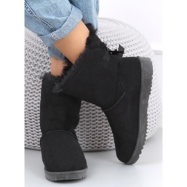 Botas de neve femininas com laços Tosse Black preto 2