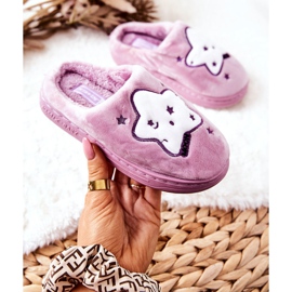 WJ1 Chinelos Quentes Infantis Roxo Nella branco 2