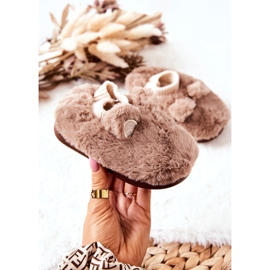 WJ1 Chinelos Quentes Com Canelado Marrom Dessi bege 2