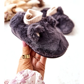 Chinelos Quentes Com Canelado Cinza Escuro Dessi 1