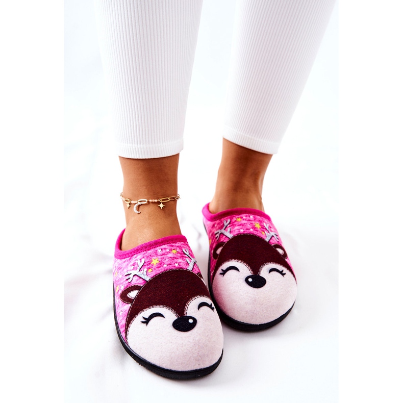 WJ1 Chinelos quentinhos Rena Taffy Rosa 1