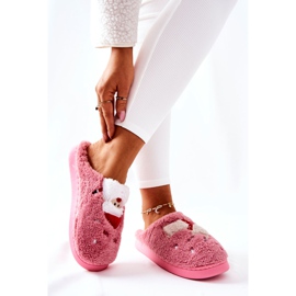 WJ1 Chinelos de Natal Papai Noel e Rena Rosa 2