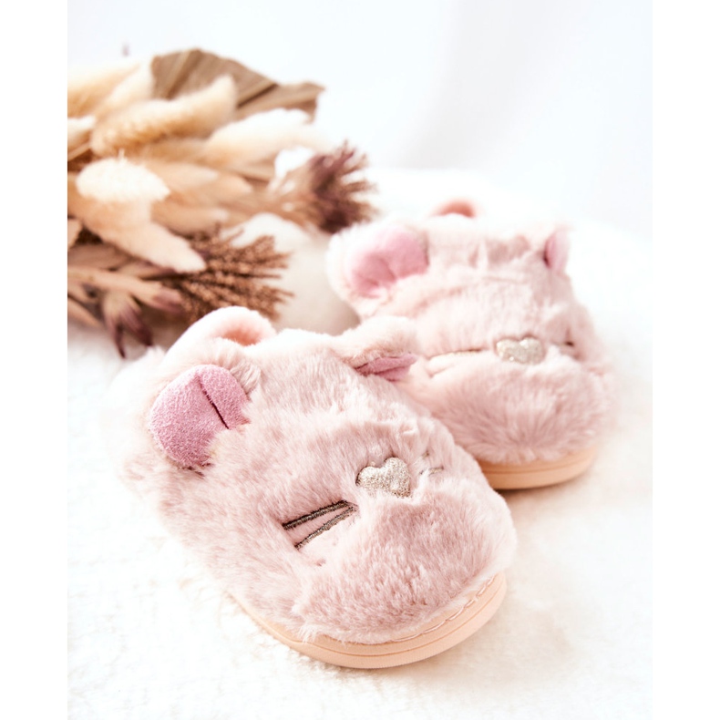 WJ1 Chinelos infantis gatinhos com orelhas rosa claro Tammy 2 WJ1 Chinelos infantis gatinhos com orelhas rosa claro Tammy 2