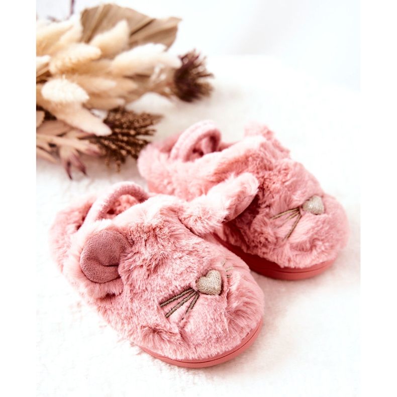 WJ1 Chinelos infantis gatinhos com orelhas rosa Tammy 1 WJ1 Chinelos infantis gatinhos com orelhas rosa Tammy 1