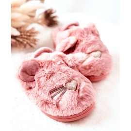WJ1 Chinelos infantis gatinhos com orelhas rosa Tammy 2