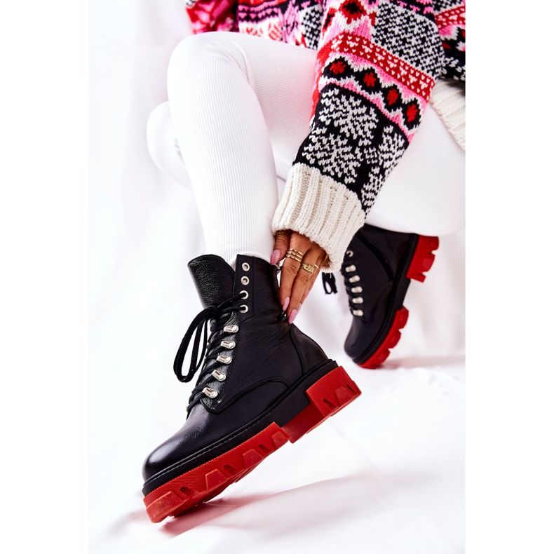 PF1 Calças de Couro Calças Workers Black Kelley preto 2