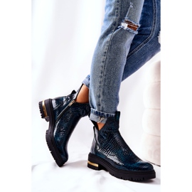 PA2 Botas de couro quente de crocodilo tanya verde 1