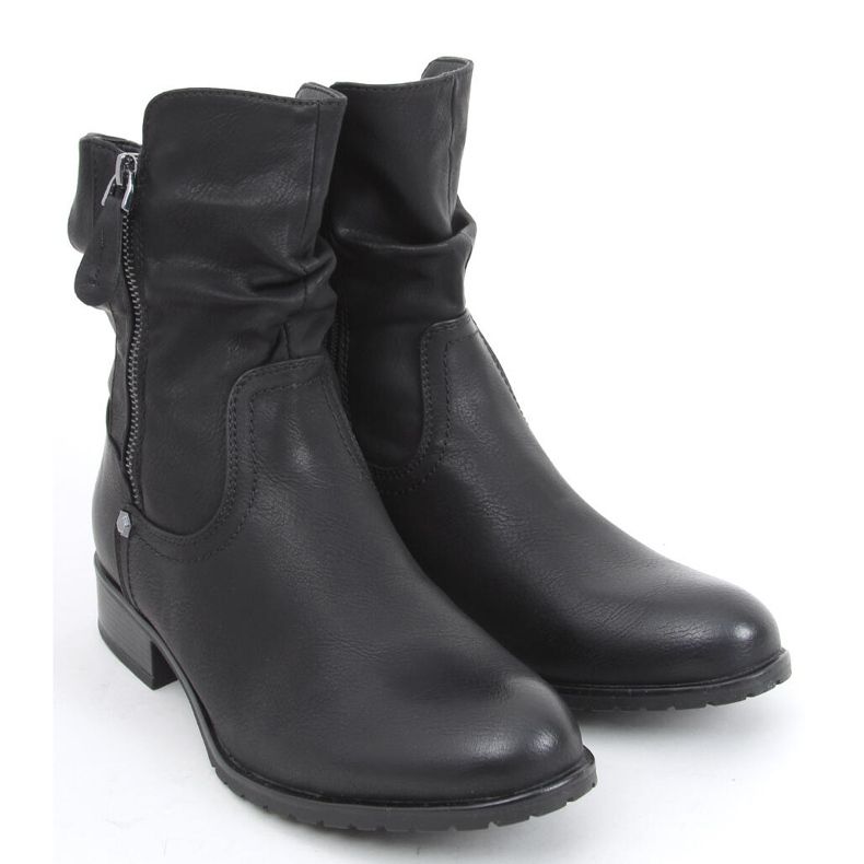Botas Harper Black de salto baixo preto 1