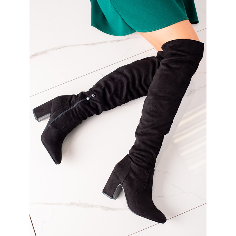 Super Me Botas clássicas de salto alto preto 1