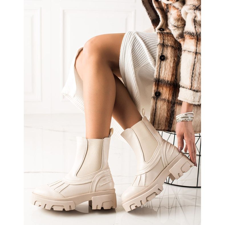 Seastar Botas de salto bege 2