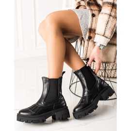 Seastar Botas pretas de salto preto 1