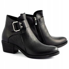 Olivier Botas de couro de rosto preto 2