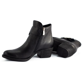 Olivier Botas de couro de rosto preto 3