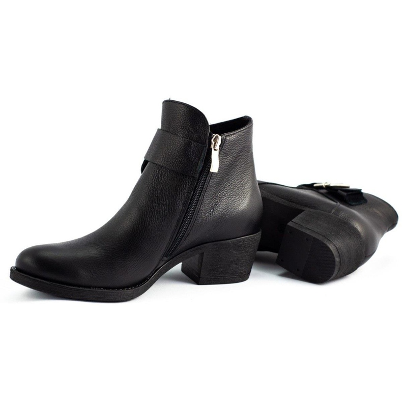 Olivier Botas de couro de rosto preto 3