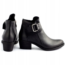 Olivier Botas de couro de rosto preto 4