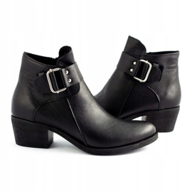 Olivier Botas de couro de rosto preto 5