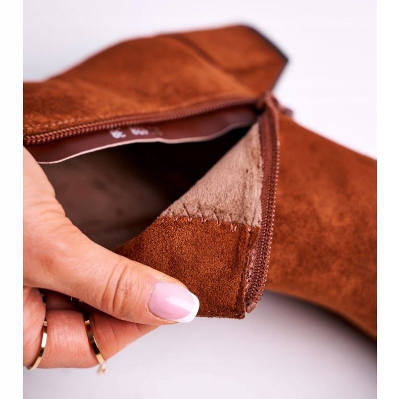 Botas femininas Sergio Leone Camel BT528 castanho 5