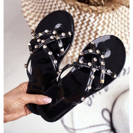 Flip Black Bummary -Flops com pregos e strass preto 4 Flip Black Bummary -Flops com pregos e strass preto 4