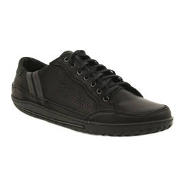 Polbut Sapatos masculinos pretos casuais JOK31 1