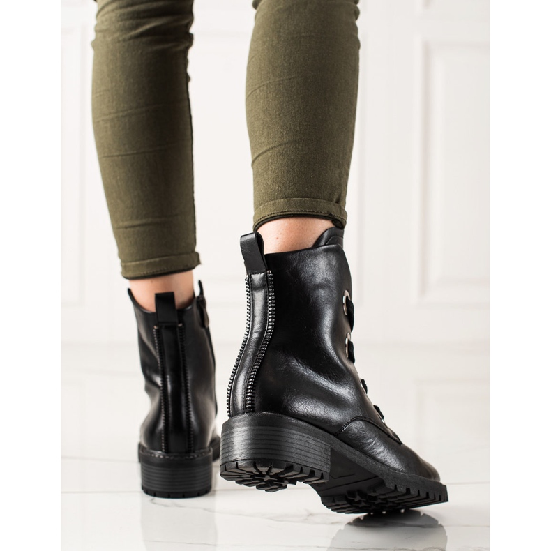 Botas de amarrar VINCEZA preto 1