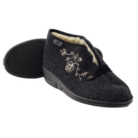 Chinelos femininos Dr.ORTO Befado com pele de ovelha 031d028 cinza 4