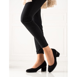 Sabatina Bombas de camurça com zircônia cúbica preto 1