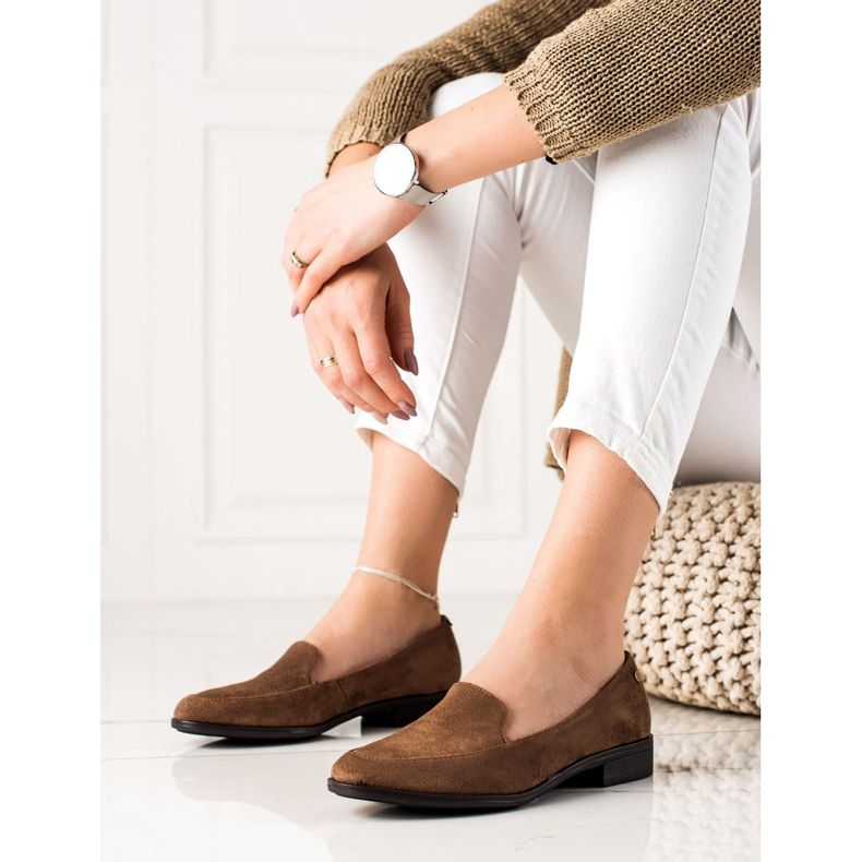 M.Daszyński Mocassins elegantes de camurça marrom 1