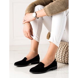 M.Daszyński Mocassins elegantes de camurça preto 1