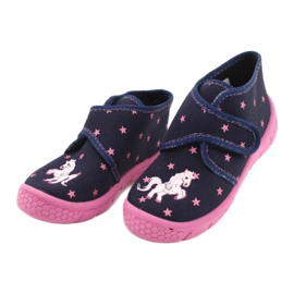 Calçados infantis Befado 538P015 azul marinho rosa 3