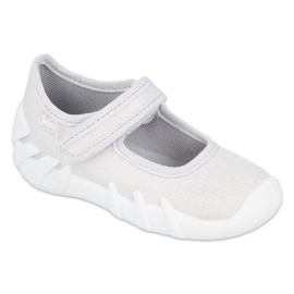 Sapatos rápidos de prata para crianças Befado 109P222 branco 1