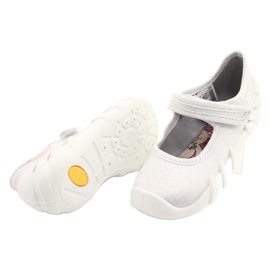 Sapatos rápidos de prata para crianças Befado 109P222 branco 4