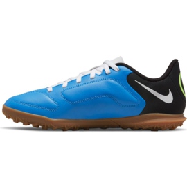 Chuteiras Nike Tiempo Legend 9 Club Tf Jr DA1334 403 multicolorido azul 1