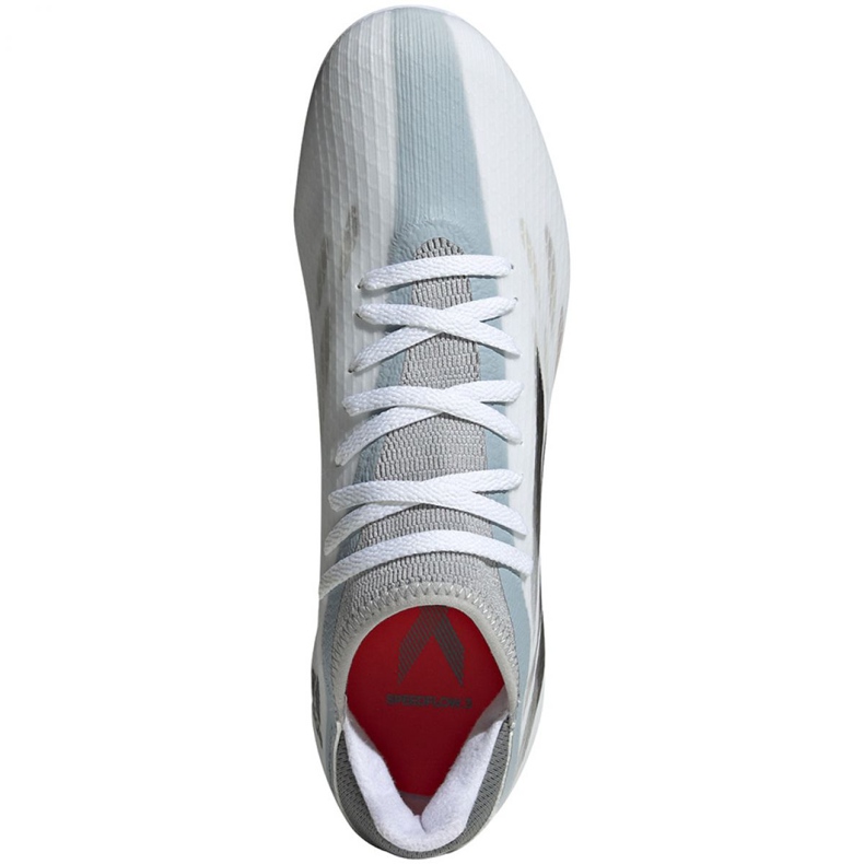 Chuteiras Adidas X Speedflow.3 Mg M FY3270 azul, branco, cinza / prata branco 1