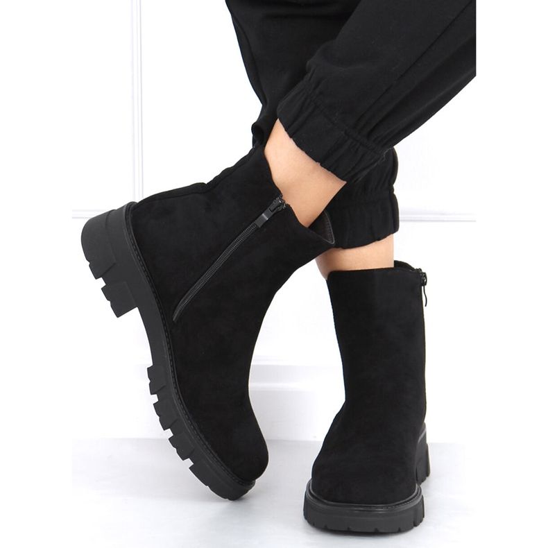 Botas Hege Black camurça Chelsea preto 2