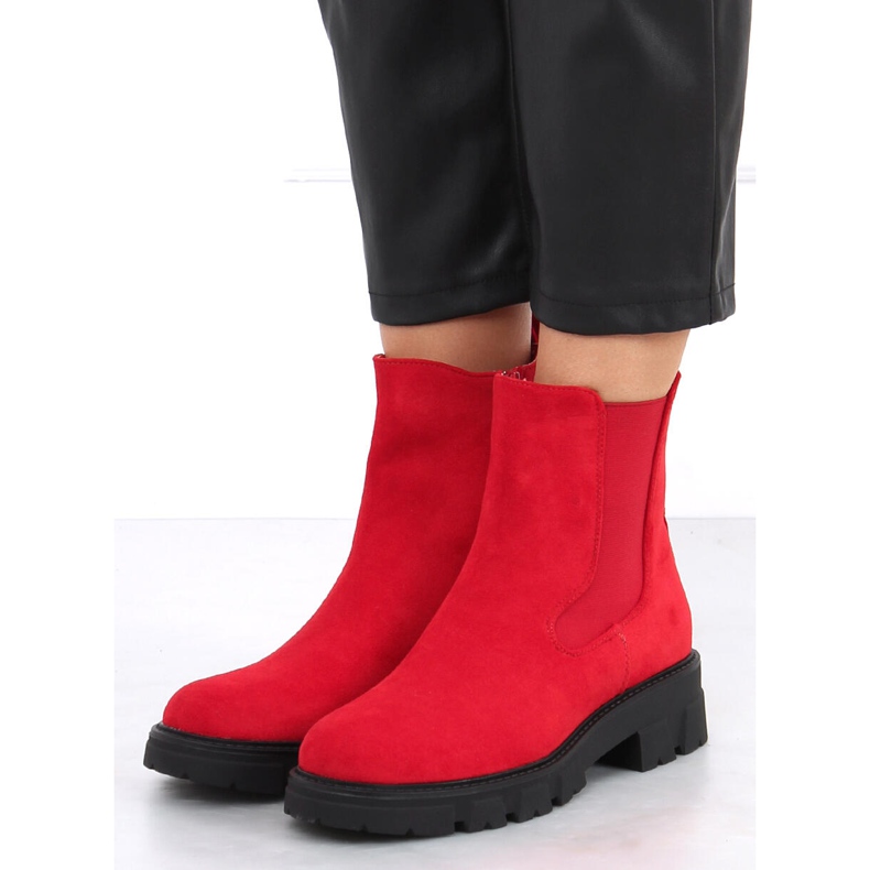 Botas Hege Red camurça Chelsea vermelho 1 Botas Hege Red camurça Chelsea vermelho 1