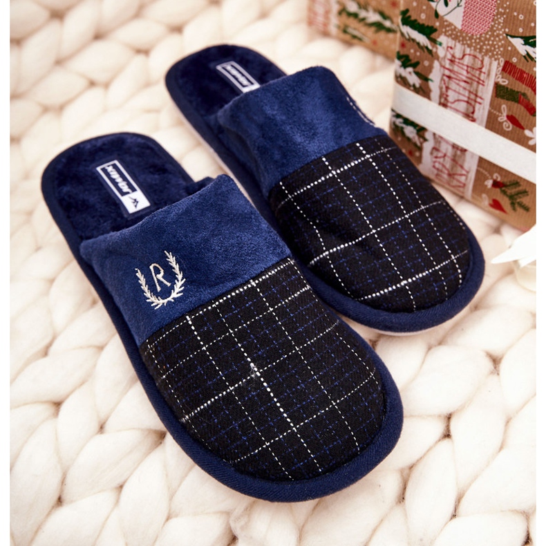 WJ1 Chinelos quadriculados quentes azul marinho blase 2