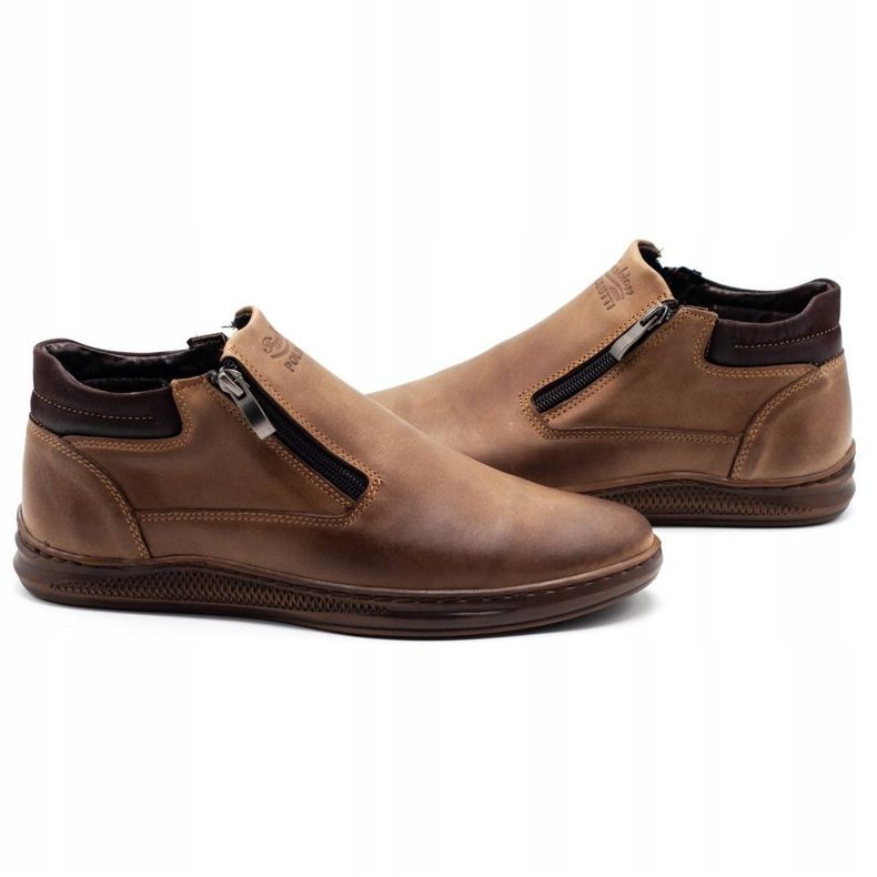 Polbut Botas de inverno masculinas K29 marrons castanho 4