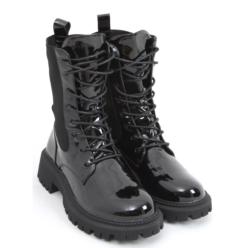 Botas militares com meia Sanna Black preto 2 Botas militares com meia Sanna Black preto 2