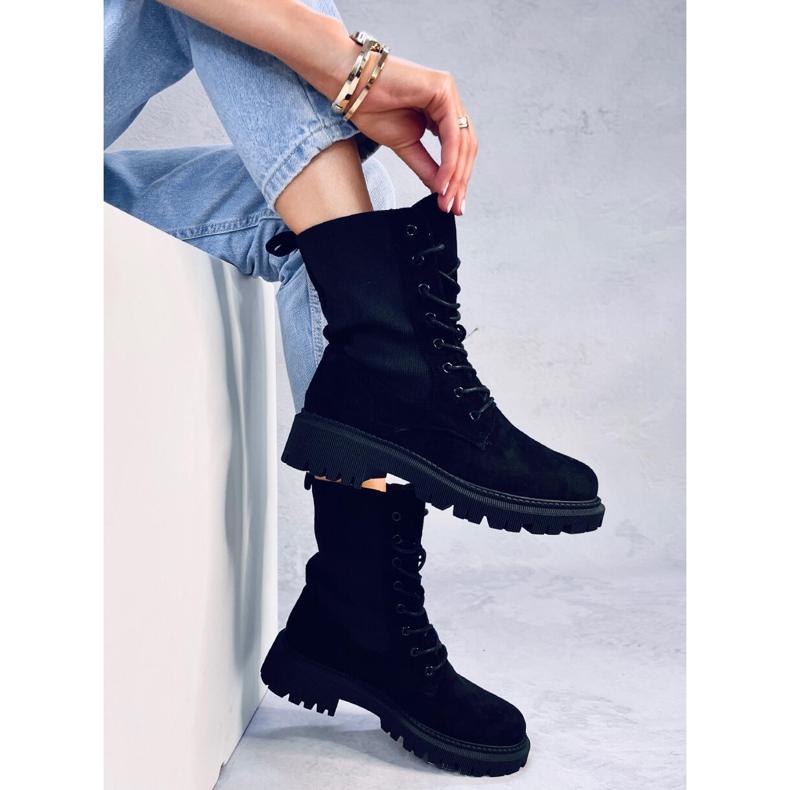 Botas militares com meia na parte superior Nevada Black preto 2