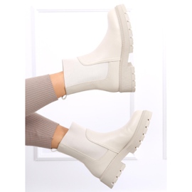 Botas Chelsea com cano alto Cillo Beige bege 1