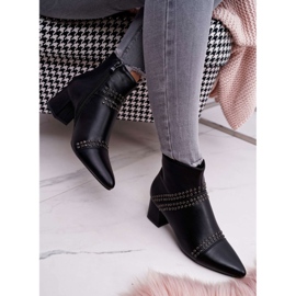 PS1 Botas femininas de salto alto em spitz com rebites Black Primma preto 2 PS1 Botas femininas de salto alto em spitz com rebites Black Primma preto 2