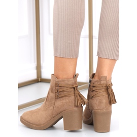 Botas de salto de borracha Alva Camel bege 2 Botas de salto de borracha Alva Camel bege 2