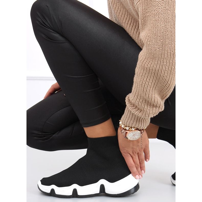 Meias Nova Black Meias cano alto preto 2