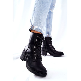 PE1 Botas Nerynis pretas quentes amarradas em um poste preto 4