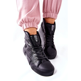 Tênis feminino Big Star II274155 preto com isolamento 5