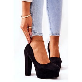 WS1 Bombas de camurça na plataforma preta Bemiso preto 1