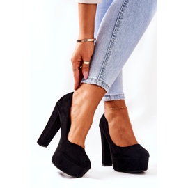 WS1 Bombas de camurça na plataforma preta Bemiso preto 2